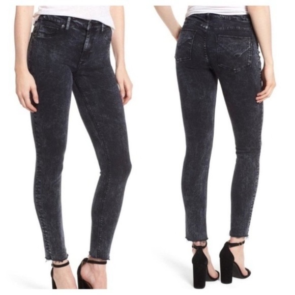 Hudson Jeans NICO Super Skinny Acid Wash Black Jeans Size 32 EUC - Picture 1 of 11